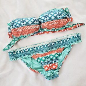 Sofia by Vix Bandeau Batik Print Bikini, Size M